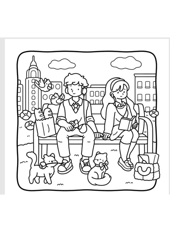 كتاب تلوين للكبار والصغار  love moments - Image 2