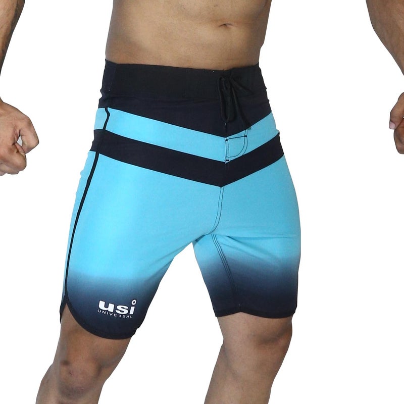 USI UNIVERSAL Men's Mint Color Fitness Board Shorts, Polyester Elastane Construction, Hook Loop Fly, Size L - Image 5