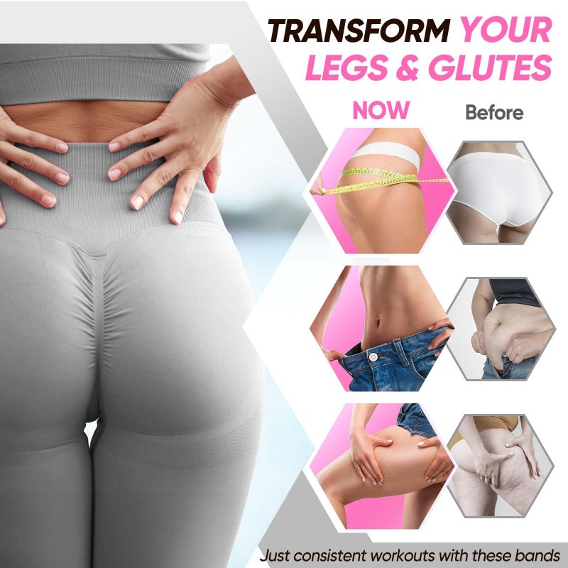 NTIUYOT Ankle Resistance Bands with Cuffs,Workout Sets for Women, Resistance Bands for Working Out, Exercise Band for Leg Booty, Home Gym Workout Equipment, Ankle Weights Fitness Band Set - Image 5
