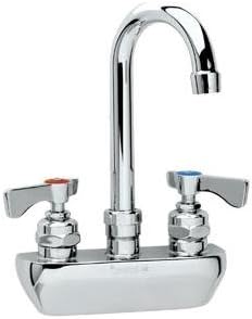 Krowne 14400L Low Lead Faucet Splash Mount 4 Centers 35 Gooseneck NSF