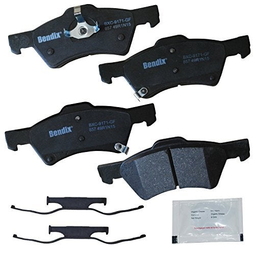 Bendix Priority1 CFC857 Ceramic Front Brake Pads for Chrysler Town & Country 2007-2001, Voyager 2003, Voyager 2008-2005, Dodge Caravan 2007-2001, Grand Caravan 2007-2001 - Image 1