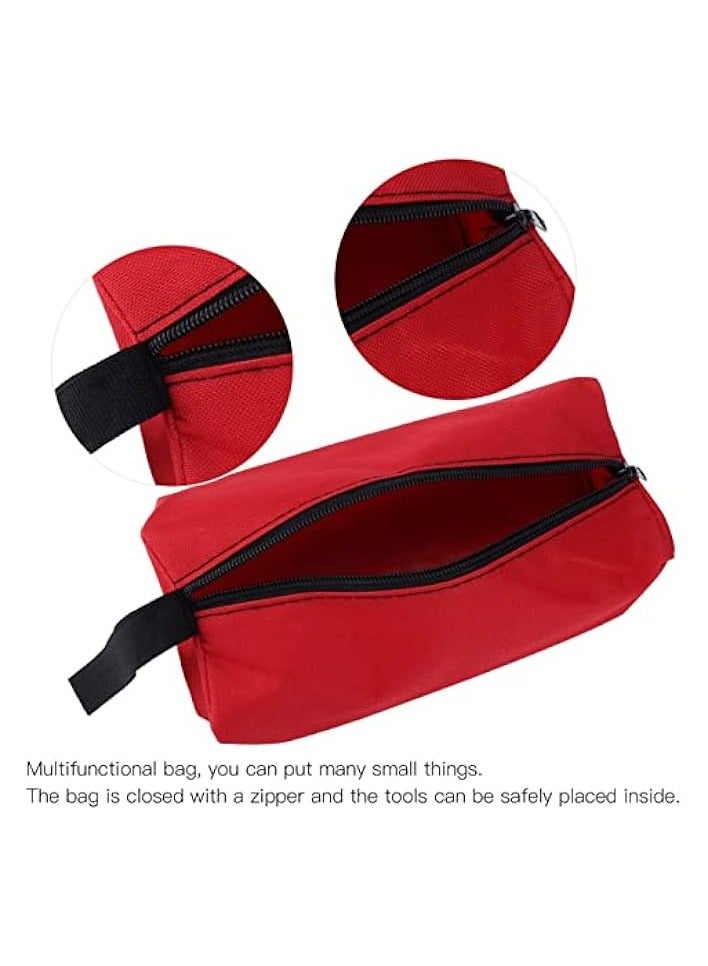 erorex 5pcs Multifunctional Tool Pouch Bag, Portable with Hanging Loop, 600D Polyester, Black, Red, Yellow, Dark Green, Blue  - Image 3