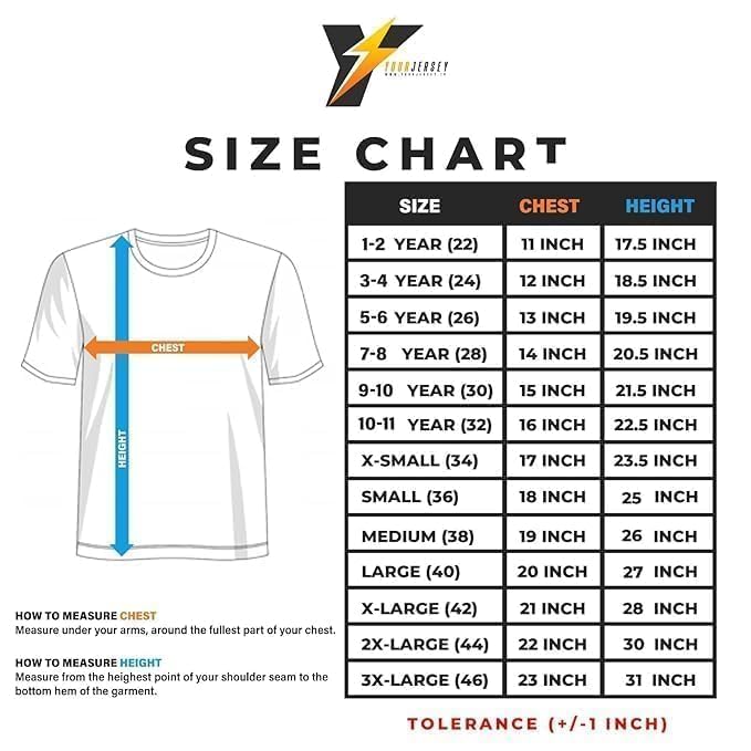 YOURJERSEY قميص كريكيت T20 الهندي 2024 – مخصص بالاسم والرقم | قميص كريكيت مخصص للرجال والنساء والأطفال | مقاسات موحدة 2Y–4XL | قماش جاف وقابل للتنفس - Image 4