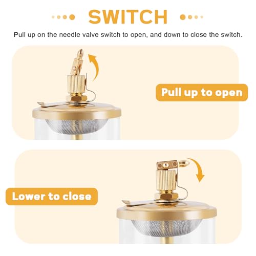 YUCHENGTECH 1/4" PT Sight Gravity Drip Feed Oiler Thread Needle Valve Type Oil Cup Drip Oiler (400ml) - Image 3