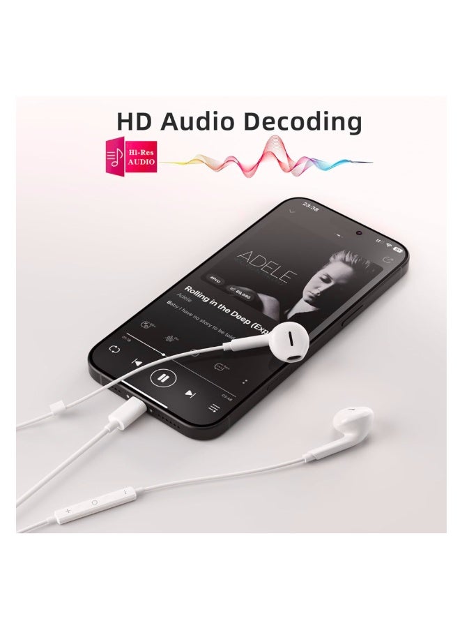 سماعات سلكية USB-C مع مايكروفون وتحكم بالصوت – صوت ستيريو عالي الدقة – تصميم مريح داخل الأذن - Image 2