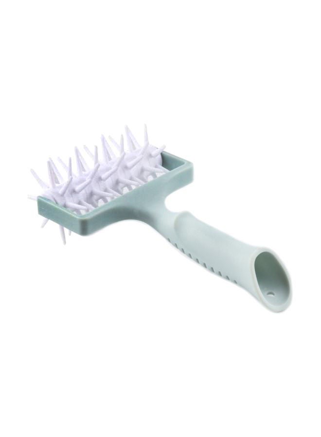 NIBEMINENT Dough Roller With Cutter Needle Wheels White 21.9 x 12.1centimeter