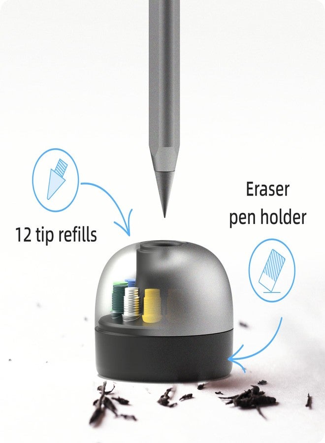 HOZO NeoStand Pencil Holder - Includes 12 Replaceable Nibs & Eraser Base, Perfect Accessory for NeoPencil, Stylish and Functional Desk Organizer -Colored Nibs - Image 3