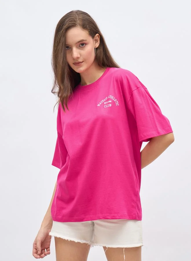 ستايلي Styli Embroidered Oversized T-Shirt