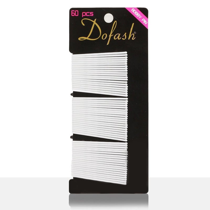 Dofash 5Waves Bobby Pins White Hair Pins 5CM2IN Hairpins Decorative Hair Accessories for Women Wedding White Gray Hair  60 CountCard