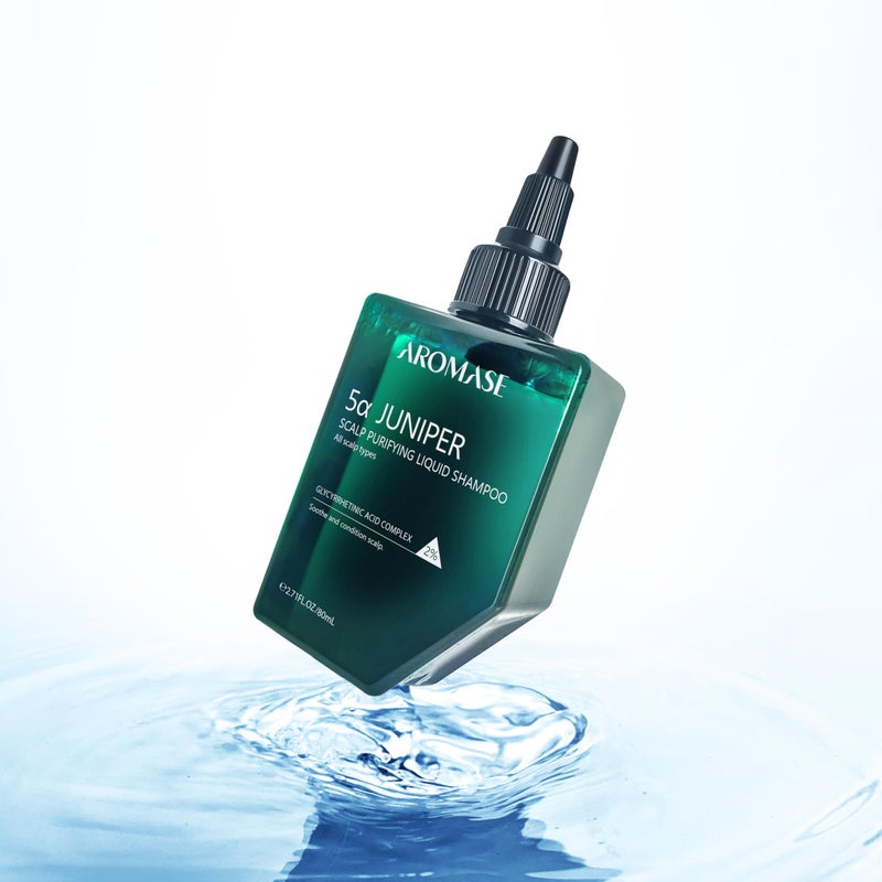 Aromase 5 Juniper Purifying Liquid Shampoo for Dry  Sensitive Scalp 80 ml  Award Winning Cleanser  Exfoliator for Dandruff Psoriasis Dermatitis  Oily Hair