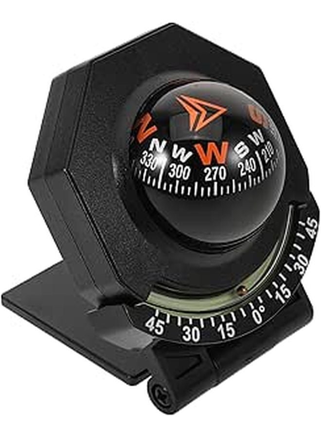 High Precision Foldable Car Dashboard Compass Ball With Slope Meter For Vehicle Boat Navigation - Image 1