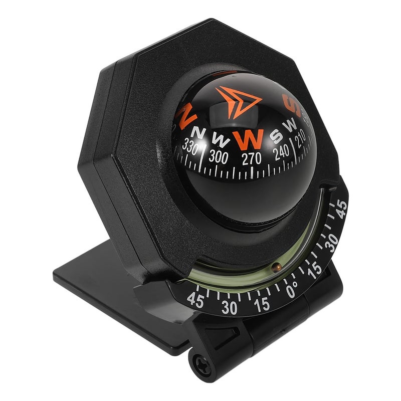 High Precision Foldable Car Dashboard Compass Ball With Slope Meter For Vehicle Boat Navigation - Image 2