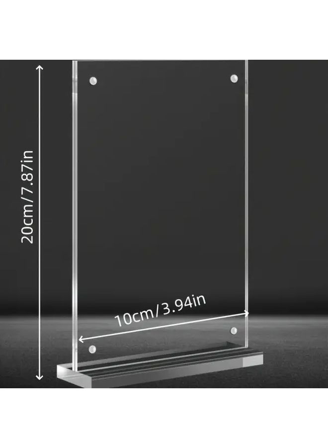 Clear Acrylic Display Board 7.87x3.94 Inch for Exhibitions Conference Booth Info - Image 2