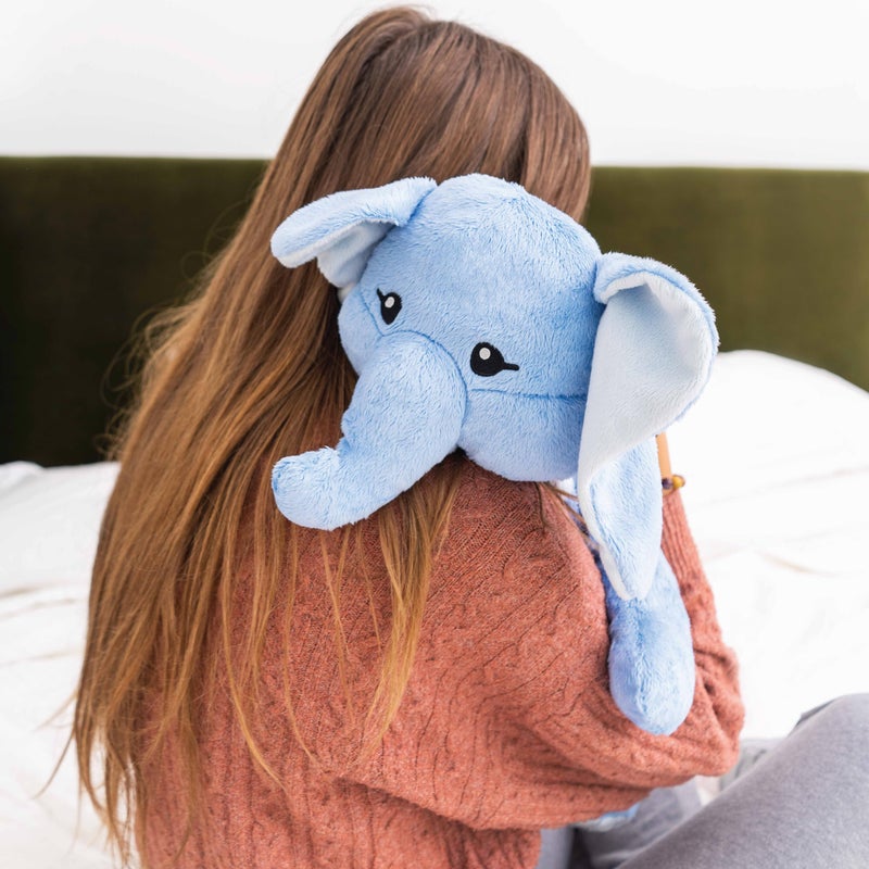 HUGIMALS Emory The Elephant 20 Inch 45 lb Heavy Cute Sensory Weighted Comfort Plush  Large Unscented Washable Self Care Calming Stuffed Animal for Kids Teens and Adults - Image 3