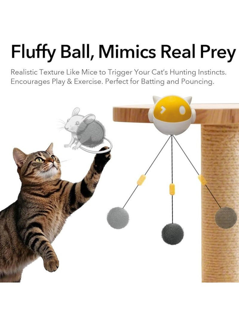 Smart Interactive Hanging Cat Toy, automatically moves up and down to stimulate your cat, battery operated (batteries included), self-moving electronic cat toy equipped with an automatic ball lifting and lowering mechanism, stimulation and entertainment toy for indoor cats, operates with one-button control - Image 5
