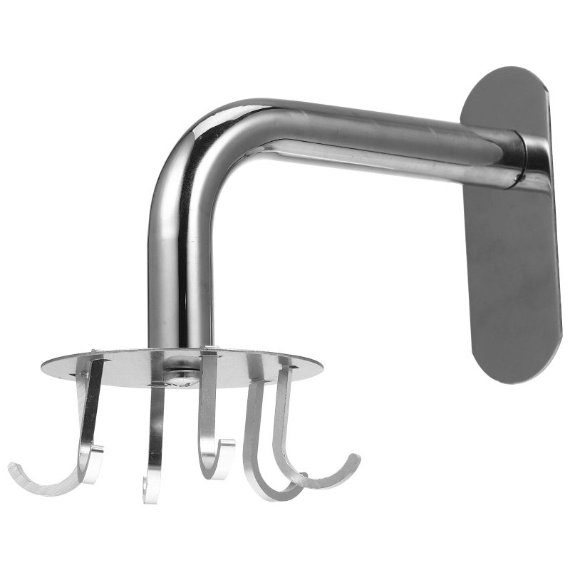 6Pcs Stainless Steel Rotating Wall Hooks Heavy Duty Hangers For Kitchen Bathroom Towels - Image 2