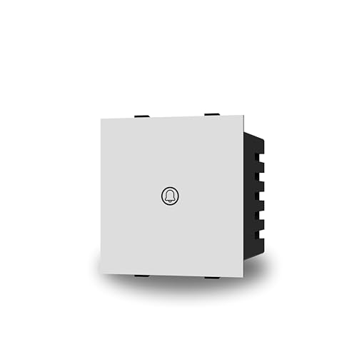 AZIOT Non Smart Modular Bell Touch Switch - Glass (Not Acrylic) - Elevate Your Home with Effortless Control (White) - Image 1