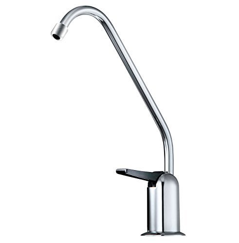Watts Premier Standard Non-Air Gap Auxiliary Faucet with 1/4" Supply Tubing Connection for RO Reverse Osmosis Water Filtration Systems, Touch N'Flow Spring Loaded Handle, Medium, Chrome - Image 1