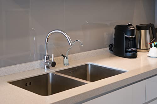 Watts Premier Standard Non-Air Gap Auxiliary Faucet with 1/4" Supply Tubing Connection for RO Reverse Osmosis Water Filtration Systems, Touch N'Flow Spring Loaded Handle, Medium, Chrome - Image 2