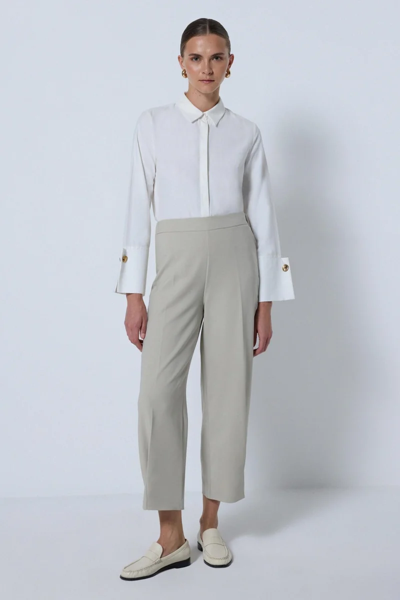 توتشي Crepe Trousers with Leg Stitching
