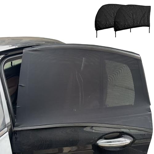 OUTTDID Car Rear Window Screens for Side Windows 2 Pack Side Window Sun ShadesStretchy Mosquito Net Cover Fit Cars SUVs Up to 3622x551 - Image 1