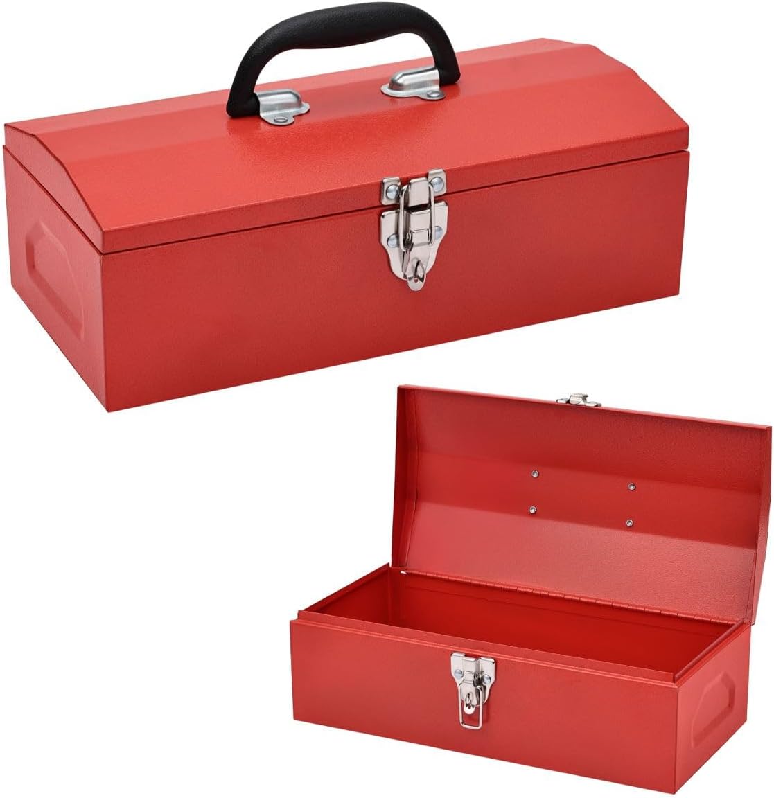 Generic Metal Toolbox 35cm x 17.5cm - Heavy Duty Portable Tool Box with ...