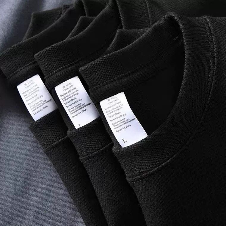 Deep coffee 300g heavy cotton long-sleeved loose solid color T-shirt top with thick men's and women's undershirts in autumn - Image 1