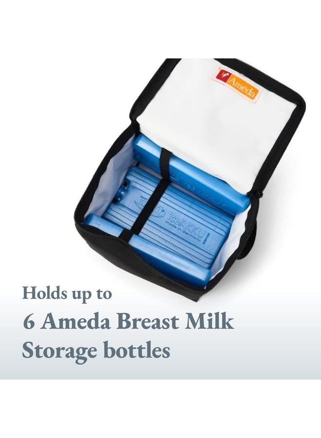 Ameda Mya Cool N Carry Breast Milk Storage System Includes: Insulated Black Nylon Carry Bag (3) Freezer Packs - Image 3