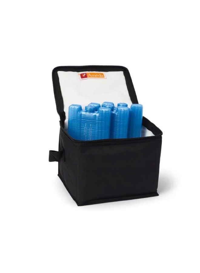 Ameda Mya Cool N Carry Breast Milk Storage System Includes: Insulated Black Nylon Carry Bag (3) Freezer Packs - Image 2