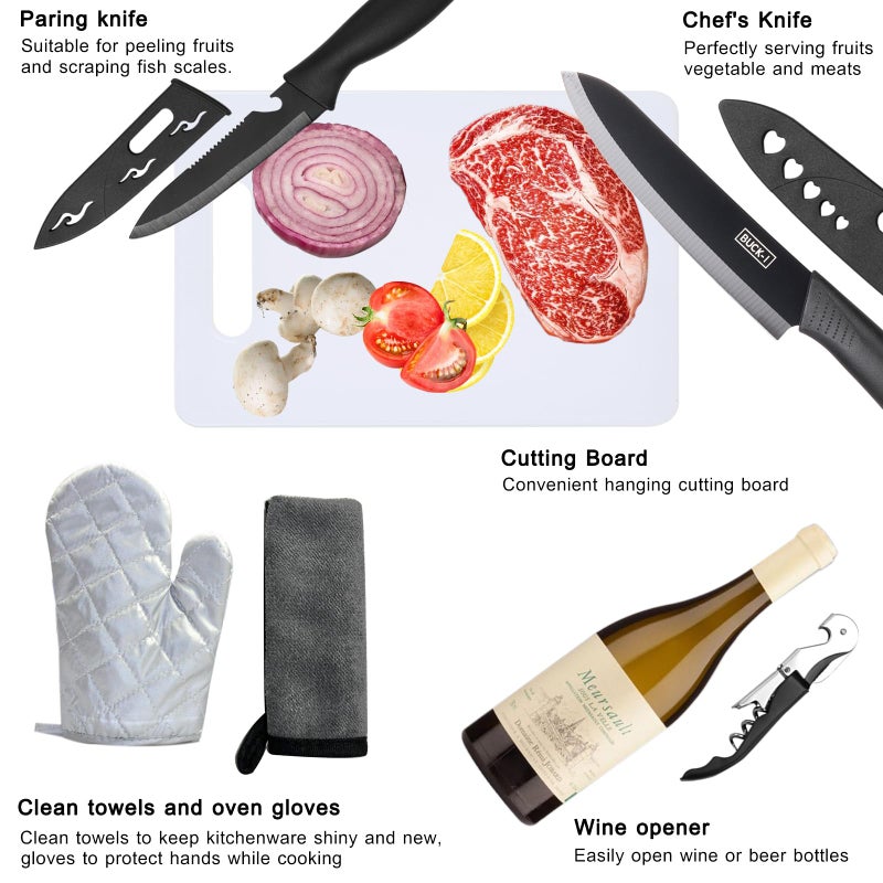 Bsotas Camping Cooking Set- 24 Pcs Camping Utensils Camping Essentials Camping Gear for Camp Kitchen Cooking and Grilling, Portable Outdoor Cooking Travel Set for RV Tent Camper, BBQs, Camping Accessories - Image 5