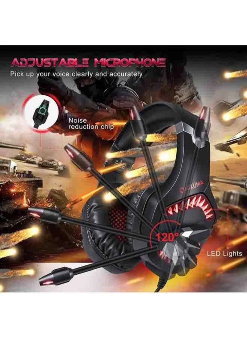 onikuma K1b Pro Over-Ear Gaming Headset With Mic - PS4/PS5 - Image 1