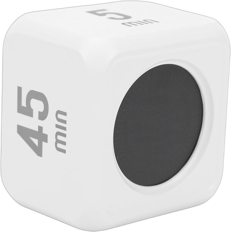 Visual Timer Cube, Silent Flash Screen with Gravity Sensor for Countdown and Countup, 99 Minutes for Work Learning Study Kitchen, White - Image 2