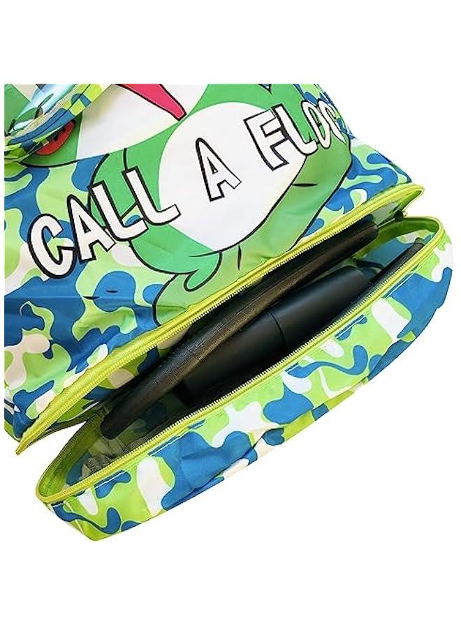 Green Frog Swim Bags for Swimmers Dry Wet Separated Drawstring Gym Swim Bag Waterproof Beach Backpack for Women Men Camping Hiking Shopping Swimming Dance Travel With Shoe Compartments - Image 4