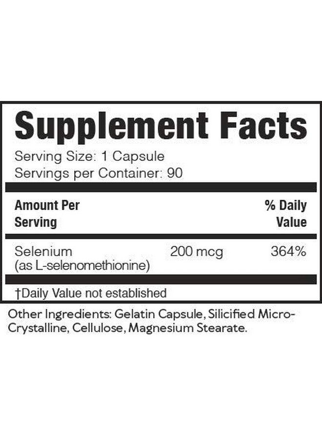 Brain-Bean Brain Basics Ultra-Pure Selenomethionine - Proper Thyroid Function and Immune System Support - 200 mcg Most Bioavailable Selenium - 90 Servings - Image 2
