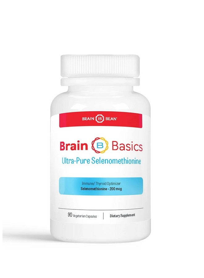 Brain-Bean Brain Basics Ultra-Pure Selenomethionine - Proper Thyroid Function and Immune System Support - 200 mcg Most Bioavailable Selenium - 90 Servings - Image 1