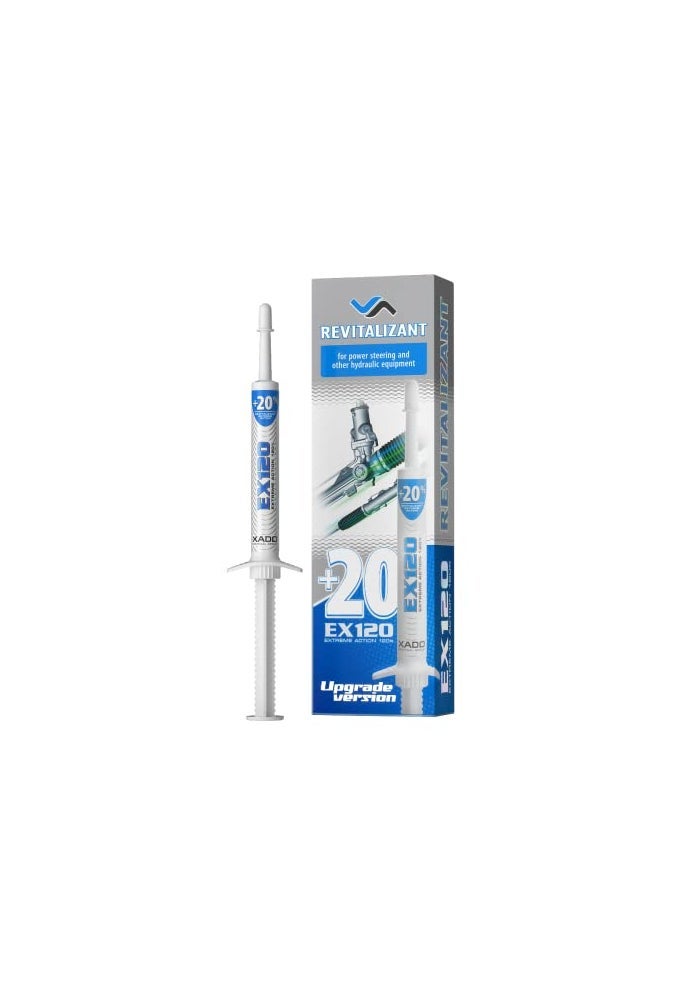 XADO Power Steering Fluid Oil Additive EX120 Metal Repair Conditioner and Revitalizant for Steering Wheel Booster and Hydraulic Equipment Protective Fluid Treatment from Wear Syringe 8 ml - Image 1
