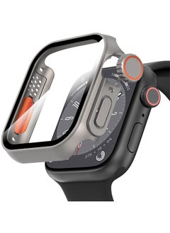 Generic Case with Screen Protector for Apple Watch Series 9 8 7 45mm, Overall Protective Cover, Built-in Tempered Glass Film High Sensitivity  - Image 1