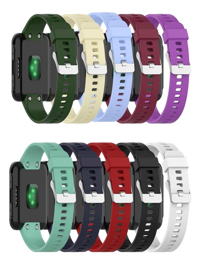 Lemspum Forerunner 35 Accessories Straps,Replacement Silicone Sport Wrist Bands Watchstraps with Tool Kits for Garmin Forerunner 30,35 GPS Running Watch(10pcs) - Image 1