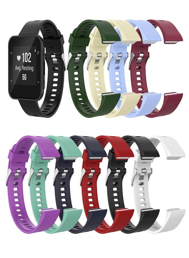 Lemspum Forerunner 35 Accessories Straps,Replacement Silicone Sport Wrist Bands Watchstraps with Tool Kits for Garmin Forerunner 30,35 GPS Running Watch(10pcs) - Image 2