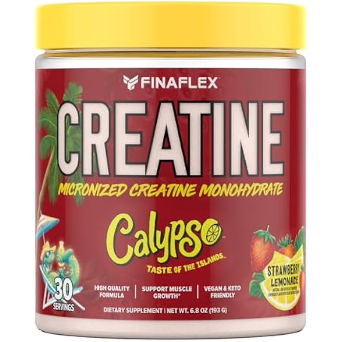 FINAFLEX Pure Creatine + Calypso, Strawberry Lemonade - 7.5 oz - Supports Muscle Growth - 5g of Micronized Creatine Monohydrate - 30 Servings - Image 1