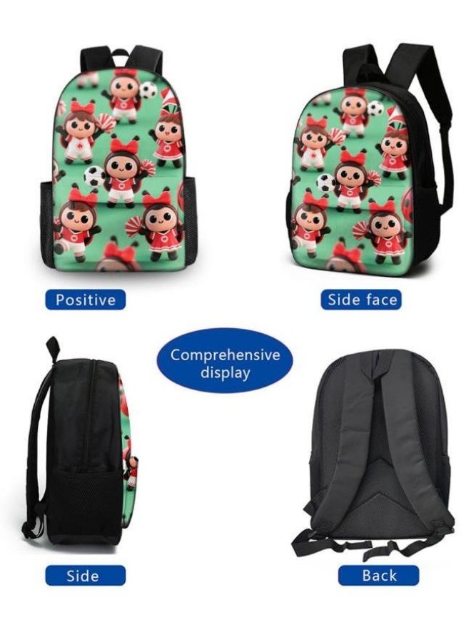 Bright Li Fire Unlock the new fashion of childish fun! Three-piece set of bags, cartoon elements for children and teenagers (students, children, friends' outings, mountain climbing, schooling, etc. can be used) - 13  - Image 3