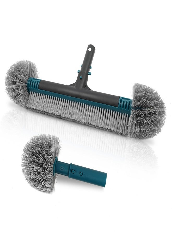 POOLWHALE 20'' Pool Brush Head, Detachable Pool Cleaning Brush with Durable Around Nylon Bristles, EZ Clip Aluminum Handle- Clean Swimming Pool Walls, Steps & Corners Faster - Image 1
