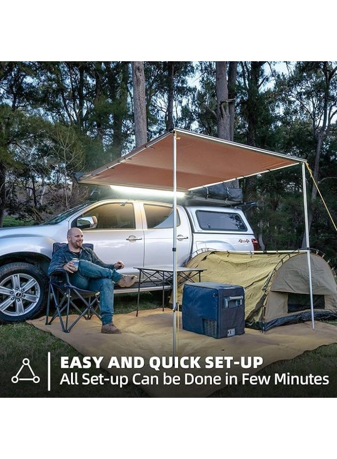 SAMOUT Car Pull-Out Roof Rack Shade 2x3M,2 Year Warranty, Easy to Open and Close 2 Min, Waterproof, With Tools and Brackets 10300030 - Image 2