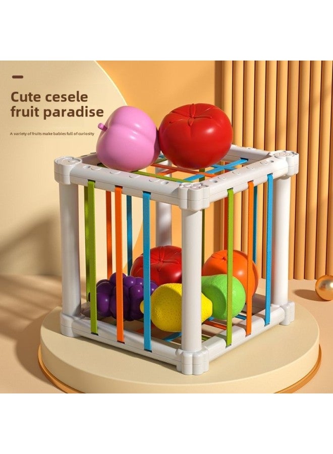 Fruit Rainbow Sesler Toys Shape Color Cognition Hand Movement Training Infant Early Education Enlightenment Toys-Color:Fruit Cesele Four Fruits [without Main Body]  - Image 2