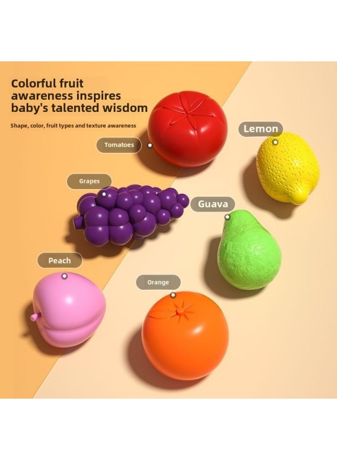 Fruit Rainbow Sesler Toys Shape Color Cognition Hand Movement Training Infant Early Education Enlightenment Toys-Color:Fruit Cesele Four Fruits [without Main Body]  - Image 5