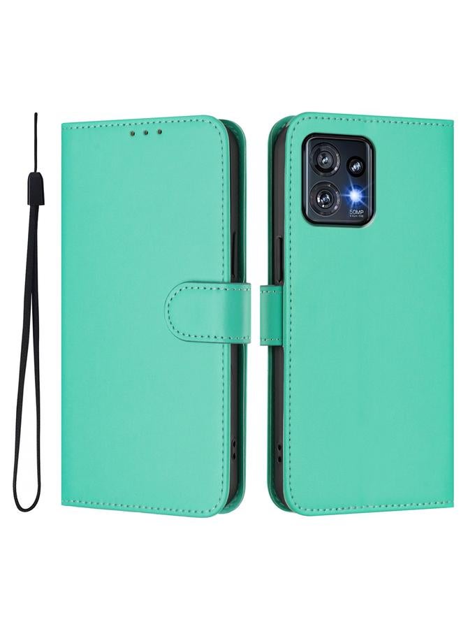 S-TOP Case For Motorola Edge+ 2023 / Moto X40 Skin Feel Solid Color Leather Phone Case with Lanyard - Image 2
