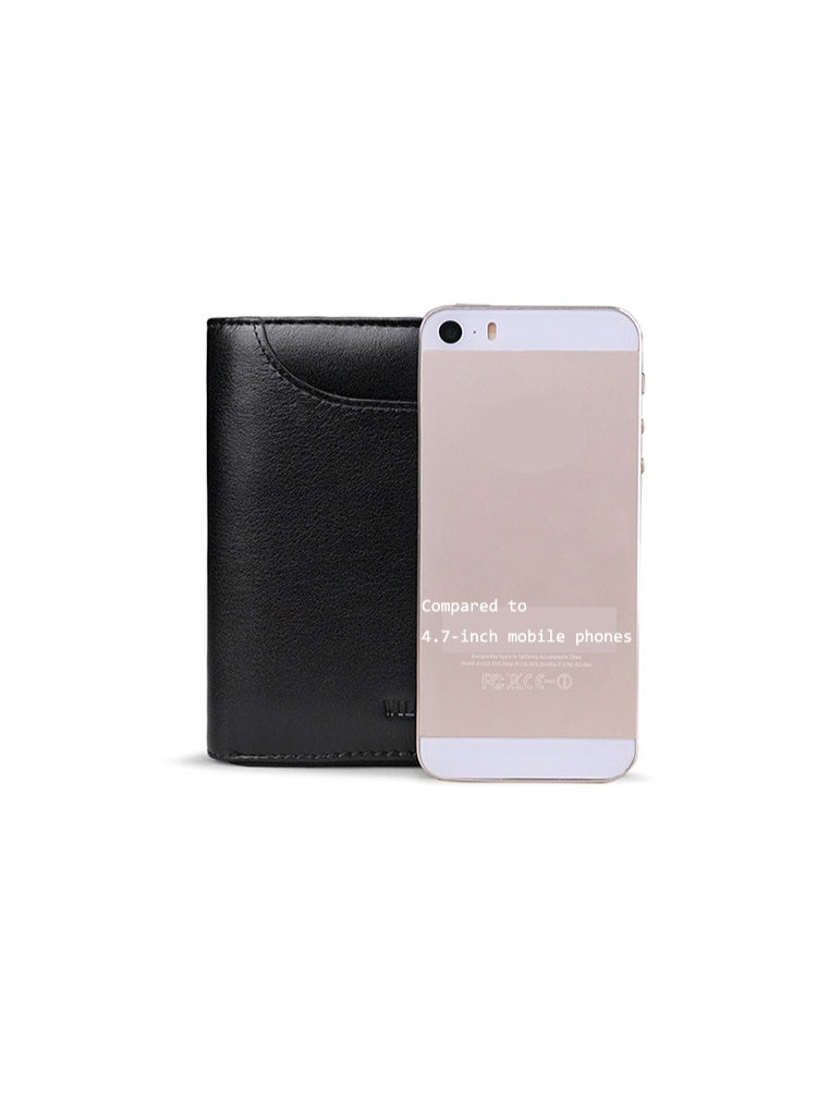 وليام بولو محفظة ويليام بولو للرجال، محفظة جلدية فاخرة، محفظة جلدية ناعمة للرجال، تصميم عمودي قصير، محفظة جلدية من جلد البقر من الطبقة العليا - Image 4