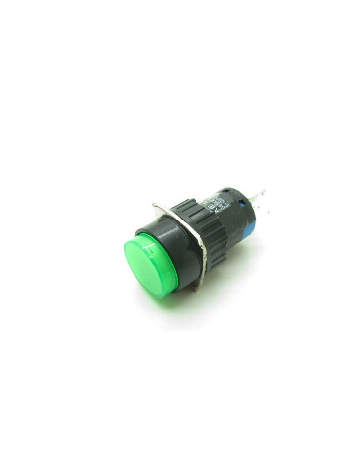 KNP - KNP AL6-M 12V 5 Pin Reset Green Switch is a robust and reliable switch designed for various applications requiring a reset function Its 5 pin configuration allows for versatile connections making it suitable for both professional and DIY projects. - Image 1