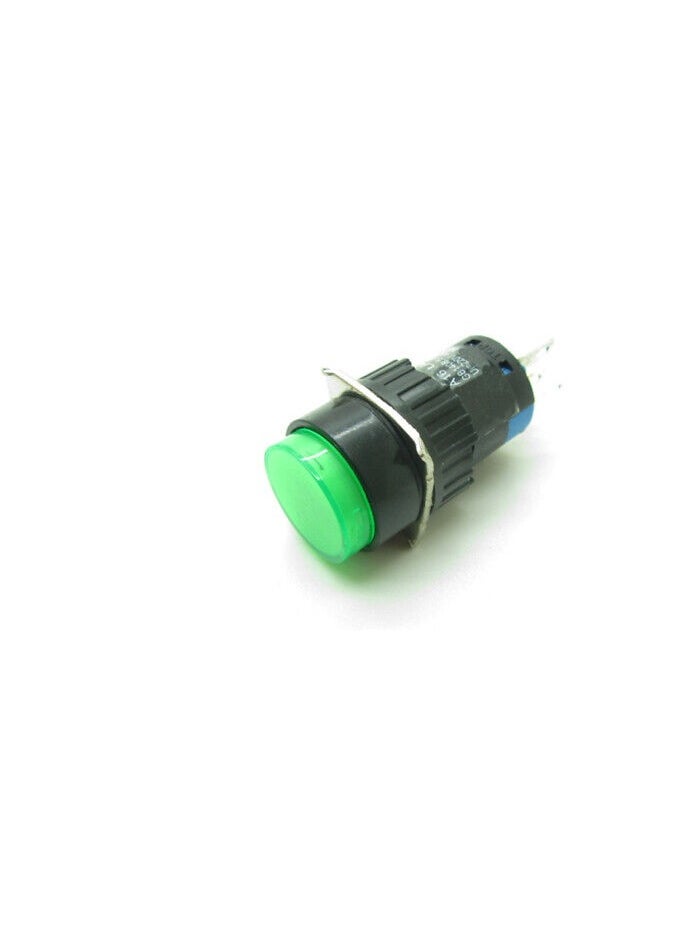 KNP - KNP AL6-M 12V 5 Pin Reset Green Switch is a robust and reliable switch designed for various applications requiring a reset function Its 5 pin configuration allows for versatile connections making it suitable for both professional and DIY projects. - Image 1