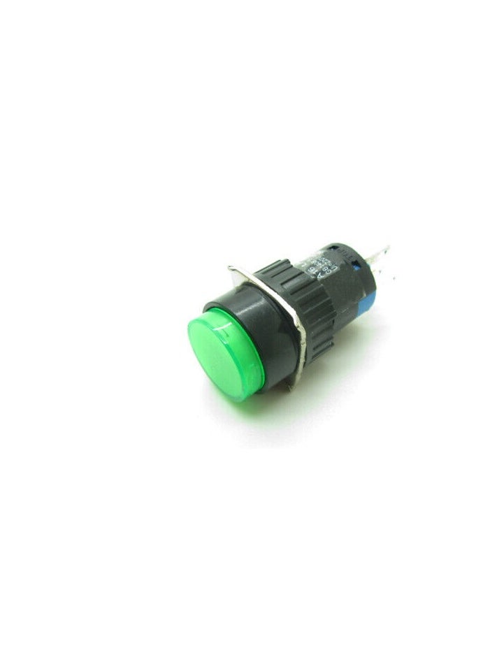 KNP - KNP AL6-M 12V 5 Pin Reset Green Switch is a robust and reliable switch designed for various applications requiring a reset function Its 5 pin configuration allows for versatile connections making it suitable for both professional and DIY projects. - Image 1